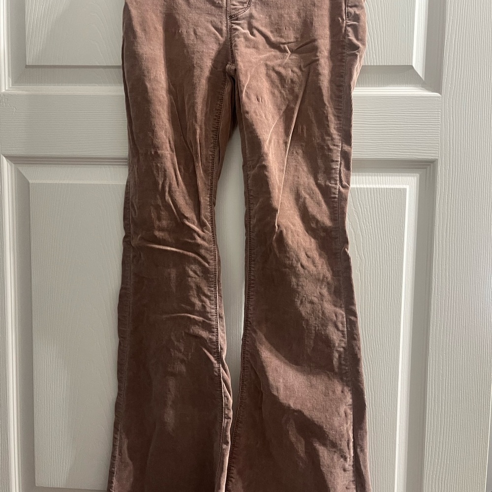 2 PAIRS! Free People Corduroy penny flare pants (dark chocolate and mocha color) - Picture 7 of 7